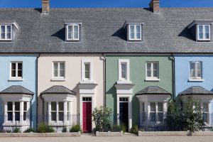 Row of colourful English houses - Anderson, Wilde & Harris - Your London-based experts in Party Wall surveys