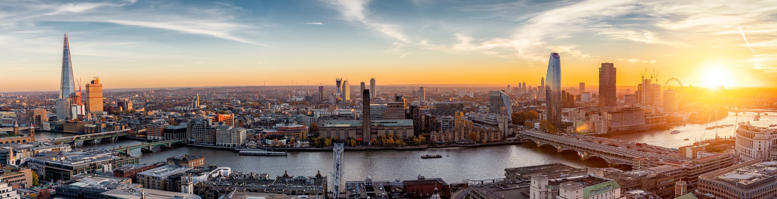London skyline panoramic view