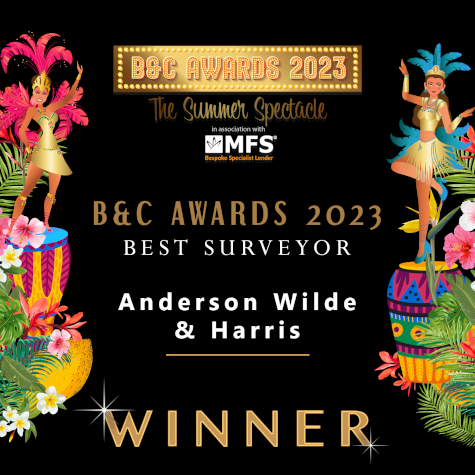 B&C Rosettes WINNER - Anderson Wilde & Harris - Best Surveyor 2023