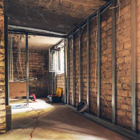 Old Basement Renovation In Process