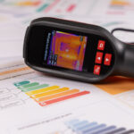 Close-up Of A Thermal Camera With The EPC rating Report